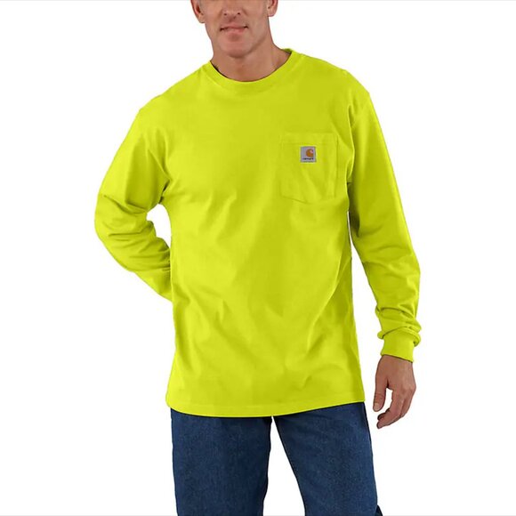Carheartt Other - NWT Carheartt Brite Lime Loose Fit Heavyweight Long-Sleeve Pocket T-Shirt